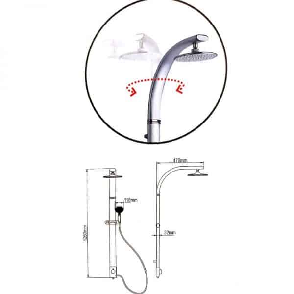 תמונה 2 ערכה למקלחת נמוך- TMY - דגם OLYMPIA